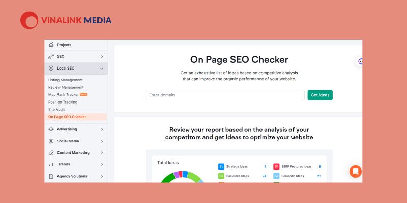 Giao diện mục On Page SEO Checker
